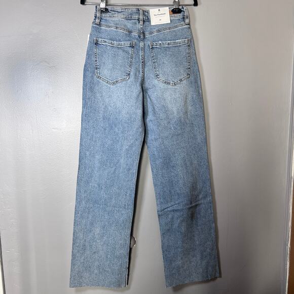 Sanctuary Revolve The Flashback High Rise Wide Leg Jeans Raw Hem Slit 26 NWT - Picture 2 of 14